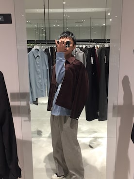 「STUDIOUS（ステュディオス）のアイテム（ブルゾン）」を使った、Amitani@tokyobaseさん（メンズ・172cm）の秋コーディネート