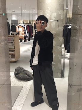 「THE RERACS（ザ・リラクス）のアイテム」を使った、Amitani@tokyobaseさん（メンズ・172cm）の秋コーディネート