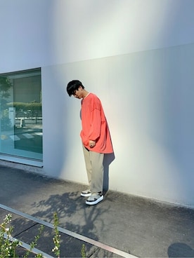 「UNITED TOKYO（ユナイテッドトウキョウ）のアイテム（Tシャツ/カットソー）」を使った、Amitani@tokyobaseさん（メンズ・172cm）の春コーディネート