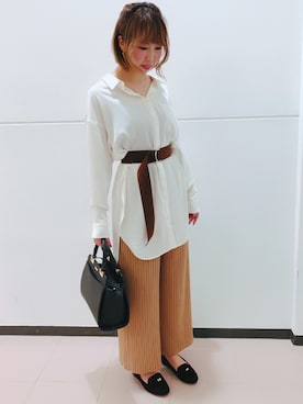 「earth music&ecology（アースミュージックアンドエコロジー）のアイテム（ワンピース/ドレス）」を使った、ひかるさん（レディース・158cm）の夏コーディネート