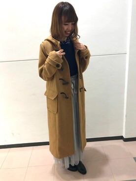 「ビジューニット」｜ひかるさん（レディース・158cm）の秋コーディネート