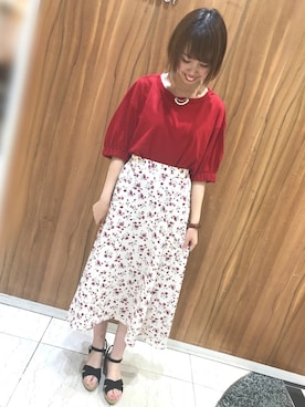 「ORiental TRaffic（オリエンタルトラフィック）の【ORiental TRaffic】 ウェッジサンダル（サンダル）」を使った、ひかるさん（レディース・158cm）の夏コーディネート