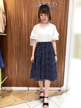 「ORiental TRaffic（オリエンタルトラフィック）の【ORiental TRaffic】 ウェッジサンダル（サンダル）」を使った、ひかるさん（レディース・158cm）の夏コーディネート