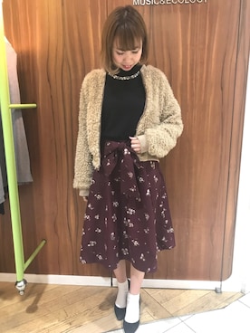 「ビジューニット」｜ひかるさん（レディース・158cm）の秋コーディネート