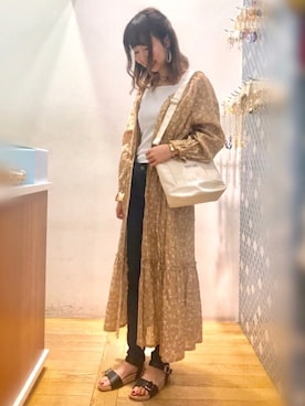 「花柄プリント」｜ひかるさん（レディース・158cm）の春コーディネート