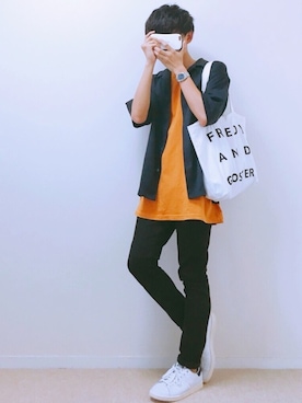 「スタンスミス」｜Yumaさん（メンズ・170cm）の夏コーディネート