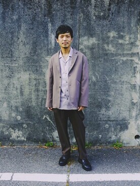 「WYM LIDNM（ウィム バイ リドム）のアイテム（パンツ）」を使った、わむう_wamuさん（メンズ・164cm）の春コーディネート