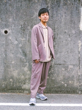 「WYM LIDNM（ウィム バイ リドム）のアイテム（ジャケット/アウター）」を使った、わむう_wamuさん（メンズ・164cm）の春コーディネート