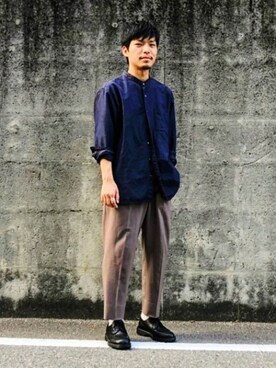 「WYM LIDNM（ウィム バイ リドム）のアイテム（ジャケット/アウター）」を使った、わむう_wamuさん（メンズ・164cm）の春コーディネート