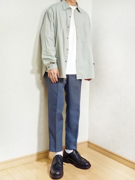 「WYM LIDNM（ウィム バイ リドム）のアイテム（パンツ）」を使った、わむう_wamuさん（メンズ・164cm）の夏コーディネート