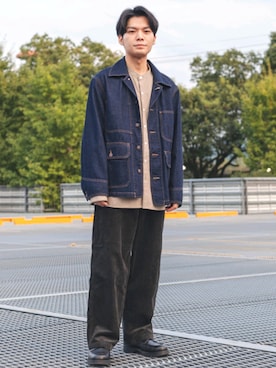「UNIQLO（ユニクロ）のアイテム（デニムジャケット）」を使った、わむう_wamuさん（メンズ・165cm）の秋コーディネート