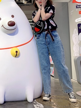 「CONVERSE（コンバース）のアイテム（アクセサリー）」を使った、supersadeさん（レディース・168cm）の夏コーディネート