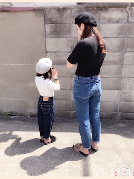 「白と黒」｜あみさん（キッズ・110cm）の夏コーディネート