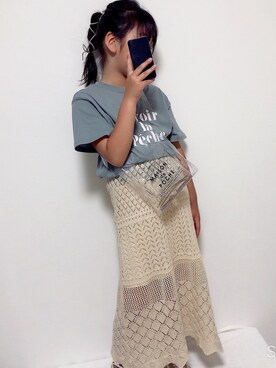 鍵編みスカート
