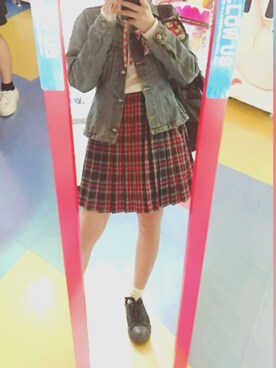 「アイテム（ラッピングキット、レッド系）」を使った、🌟 U 🌟さん（レディース・160cm）の冬コーディネート