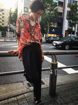 「Azuma.（アズマ）のアイテム（パンツ）」を使った、そーふぃさん（メンズ・170cm）の春コーディネート