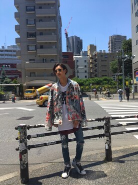 「COTE MER （コートメール）のアイテム（ジャケット/アウター）」を使った、そーふぃさん（メンズ・170cm）の夏コーディネート