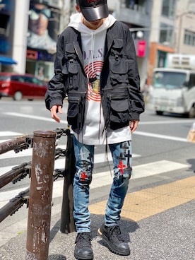 「Azuma.（アズマ）のアイテム（ジャケット/アウター）」を使った、そーふぃさん（メンズ・170cm）の春コーディネート