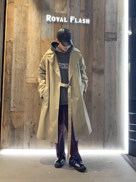 「HBNS（ハバノス）のアイテム（ジャケット/アウター）」を使った、そーふぃさん（メンズ・170cm）の冬コーディネート