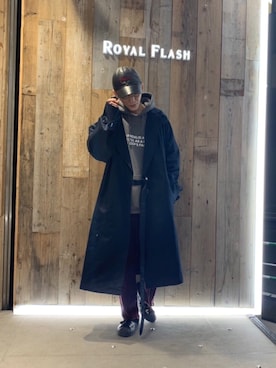 「HBNS（ハバノス）のアイテム（ジャケット/アウター）」を使った、そーふぃさん（メンズ・170cm）の冬コーディネート