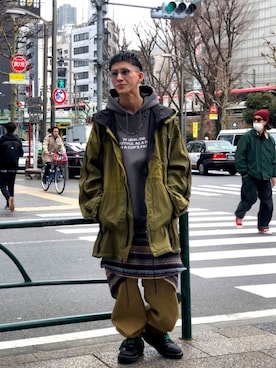 「BOW WOW（バウワウ）のアイテム（ブルゾン）」を使った、そーふぃさん（メンズ・170cm）の春コーディネート