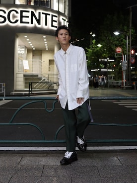 「Azuma.（アズマ）のアイテム（パンツ）」を使った、そーふぃさん（メンズ・170cm）の秋コーディネート