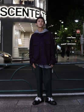 「Azuma.（アズマ）のアイテム（パンツ）」を使った、そーふぃさん（メンズ・170cm）の秋コーディネート