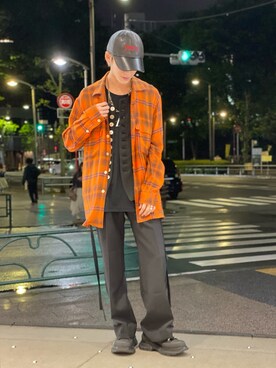 「JOHN LAWRENCE SULLIVAN（ジョンローレンスサリバン）のアイテム（トップス）」を使った、そーふぃさん（メンズ・170cm）の春コーディネート
