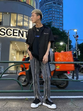 「JOHN LAWRENCE SULLIVAN（ジョンローレンスサリバン）のアイテム（パンツ）」を使った、そーふぃさん（メンズ・170cm）の春コーディネート