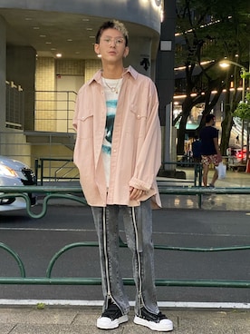 「JOHN LAWRENCE SULLIVAN（ジョンローレンスサリバン）のアイテム（パンツ）」を使った、そーふぃさん（メンズ・170cm）の春コーディネート