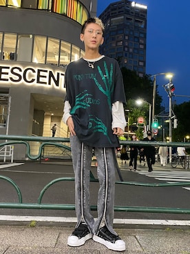 「JOHN LAWRENCE SULLIVAN（ジョンローレンスサリバン）のアイテム（パンツ）」を使った、そーふぃさん（メンズ・170cm）の春コーディネート