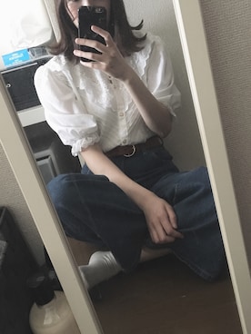 「Daniel Wellington（ダニエルウェリントン）の【Daniel Wellington】レザーバンド３６ＭＭ（アナログ腕時計）」を使った、  まさん（レディース・170cm）の春コーディネート