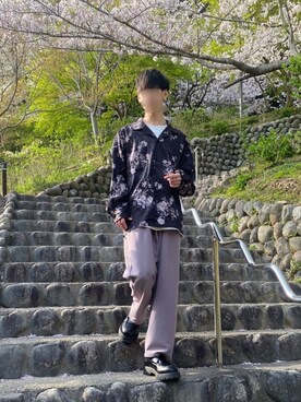 「アイテム（ピアス（片耳用））」を使った、iciさん（メンズ・172cm）の春コーディネート