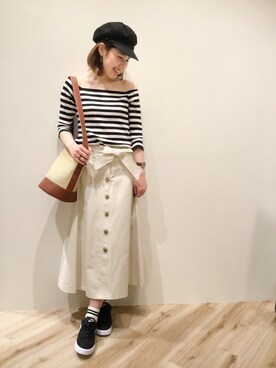 「ZARA（ザラ）のアイテム（ニット/セーター）」を使った、sa-kiiさん（レディース・159cm）の春コーディネート