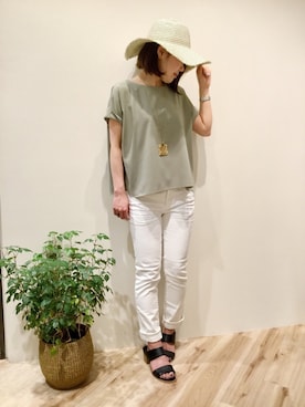 「Moname（モナーム）のアイテム」を使った、sa-kiiさん（レディース・159cm）の春コーディネート