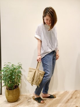 「Moname（モナーム）のアイテム」を使った、sa-kiiさん（レディース・159cm）の夏コーディネート