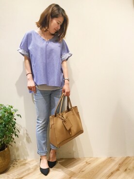 「Moname（モナーム）のアイテム」を使った、sa-kiiさん（レディース・159cm）の夏コーディネート