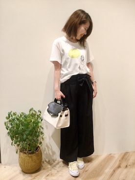 「Moname（モナーム）のアイテム（トップス）」を使った、sa-kiiさん（レディース・159cm）の夏コーディネート