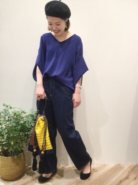 「NE QUITTEZ PAS!（ヌキテパ）のアイテム（バッグ）」を使った、sa-kiiさん（レディース・159cm）の夏コーディネート