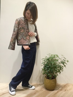 「Moname（モナーム）のアイテム」を使った、sa-kiiさん（レディース・159cm）の秋コーディネート