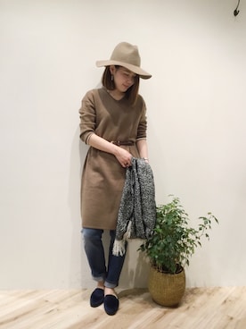 「Moname（モナーム）のアイテム」を使った、sa-kiiさん（レディース・159cm）の秋コーディネート