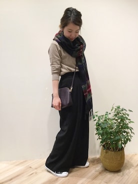 「H&M（エイチ・アンド・エム）のアイテム（バッグ）」を使った、sa-kiiさん（レディース・159cm）の秋コーディネート