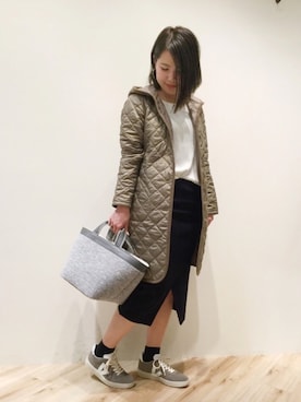 「LAVENHAM（ラベンハム）のアイテム（その他アウター）」を使った、sa-kiiさん（レディース・159cm）の秋コーディネート