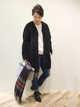 「Moname（モナーム）のアイテム」を使った、sa-kiiさん（レディース・159cm）の秋コーディネート