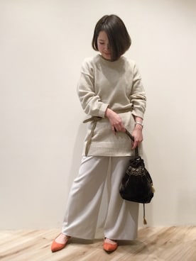 「NE QUITTEZ PAS!（ヌキテパ）のアイテム（バッグ）」を使った、sa-kiiさん（レディース・159cm）の冬コーディネート