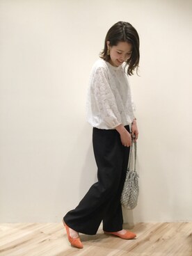「NE QUITTEZ PAS!（ヌキテパ）のアイテム（バッグ）」を使った、sa-kiiさん（レディース・159cm）の春コーディネート