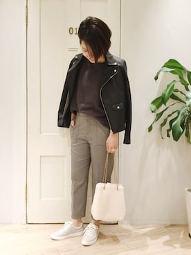 「mio notis（ミオノティス）のアイテム」を使った、sa-kiiさん（レディース・159cm）の秋コーディネート