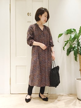 「PROTCOL（プロトコル）のアイテム」を使った、sa-kiiさん（レディース・159cm）の秋コーディネート