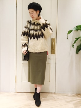 「YAHKI（ヤーキ）のアイテム」を使った、sa-kiiさん（レディース・159cm）の秋コーディネート