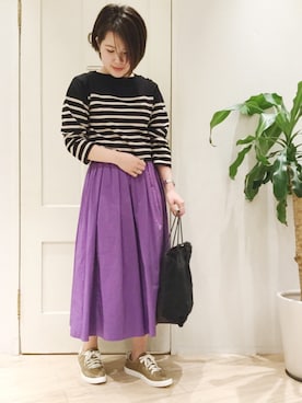 「PROTCOL（プロトコル）のアイテム」を使った、sa-kiiさん（レディース・159cm）の秋コーディネート